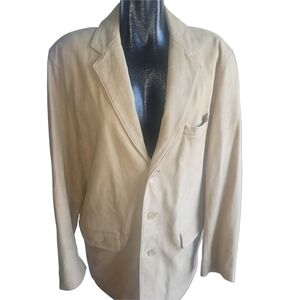 Stonehouse Men's Tan Suede Leather Blazer Style Jacket L